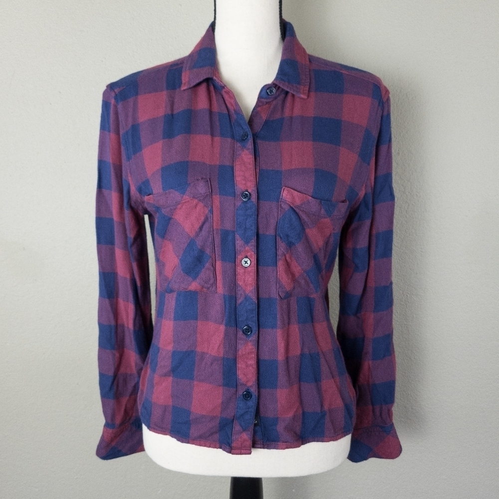 Rails Dylan Plaid Button-Up In Rouge Dusk Check - image 2